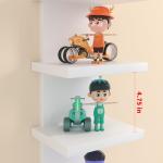 Bloddream 5-Tier Floating Wall Shelves - White