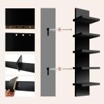 5-Tier Decorative Wall Shelf Unit (Black)