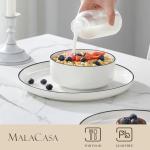 MALACASA 12-Piece Modern Porcelain Dinnerware Set
