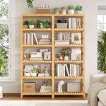 Bamboo 6-Tier Shelf Set for Home & Office