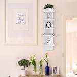 Bloddream 5-Tier Floating Wall Shelves - White
