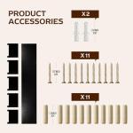 5-Tier Decorative Wall Shelf Unit (Black)