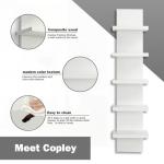Bloddream 5-Tier Floating Wall Shelves - White