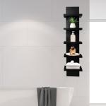5-Tier Decorative Wall Shelf Unit (Black)