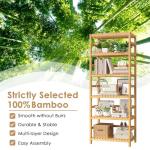 Bamboo 6-Tier Shelf Set for Home & Office