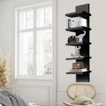 5-Tier Decorative Wall Shelf Unit (Black)