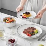 MALACASA 12-Piece Modern Porcelain Dinnerware Set