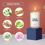 Homesick Scented Candles for Home (New Home) - 13.75 oz Long-Lasting Soy Wax Blend Jar Candle for Housewarming, 60-80 Hours Burn Time - Notes of Jasmine, Cedarwood, Lime, Sandalwood, Oakmoss & Musk