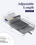 Extendable Dish Drying Rack with Cup Holders