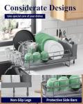Extendable Dish Drying Rack with Cup Holders