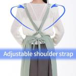 Sage Green Cotton Linen Pinafore Apron Dress