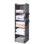 BOOMIBOO Hanging Closet Organizer with Shelves and Pockets