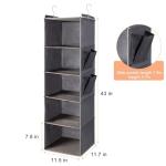 BOOMIBOO Hanging Closet Organizer with Shelves and Pockets