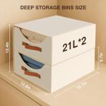 Homsorout Stackable Storage Drawers - 4 Pack Bins