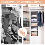 BOOMIBOO Hanging Closet Organizer with Shelves and Pockets