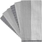 Premium Kitchen Towels (20”x 28”, 6 Pack) | Large Cotton Dish Towels | Flat & Terry Highly Absorbent Kitchen Linen Set with Hanging Loop | Gray