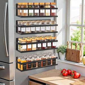 Magnetic Spice Rack Organizer for Kitchen Storage