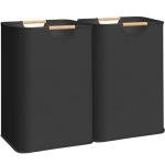 Large Collapsible Laundry Hamper with Bamboo Handles