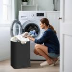 Large Collapsible Laundry Hamper with Bamboo Handles