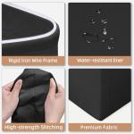 Large Collapsible Laundry Hamper with Bamboo Handles