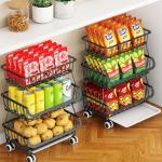 Miyawell 3-Tier Rolling Pantry Cart with Wheels