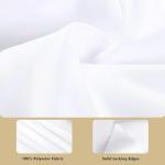 White Rectangle Tablecloths 60 x 102 Inch, 2 Pack