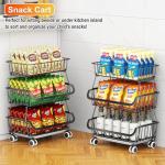 Miyawell 3-Tier Rolling Pantry Cart with Wheels