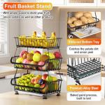 Miyawell 3-Tier Rolling Pantry Cart with Wheels