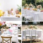 White Rectangle Tablecloths 60 x 102 Inch, 2 Pack