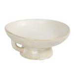 Stoneware Bowl with Reactive Glaze – White