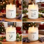 Holiday & Christmas Winter Candles Gift Set,4 Pack Long Lasting Soy Candles for Home,Natural Aromatherapy Candles with Relaxing Scents,Perfect Spa Gifts for Women