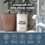 Homesick Scented Candles for Home (New Home) - 13.75 oz Long-Lasting Soy Wax Blend Jar Candle for Housewarming, 60-80 Hours Burn Time - Notes of Jasmine, Cedarwood, Lime, Sandalwood, Oakmoss & Musk