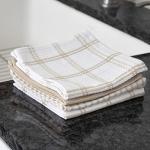 T-Fal Premium Waffle Dish Cloths: Highly Absorbent, Super Soft Long Lasting - 100% Cotton, 12"x13" Flat Waffle Dish Towel for Cleaning & Drying Dishes, (4-Pack), Sand