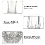 Set of 8 Clear Drinking Glasses for All Beverages