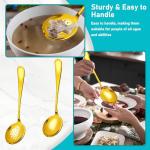15-Piece Stainless Steel Serving Utensils Set in Gold
