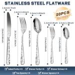 20-Piece Stainless Steel Silverware Set for 4