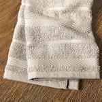 KitchenAid Albany Kitchen Towel 4-Pack Set, Milkshake Tan/White, 16"x26"