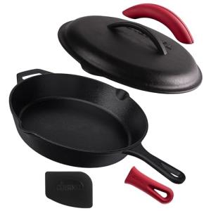 Cuisinel 12-Inch Cast Iron Skillet with Lid