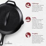 Cuisinel 12-Inch Cast Iron Skillet with Lid
