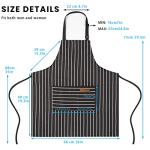 Adjustable 2-Pack Bib Aprons with Pockets