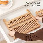 Bamboo Folding 2-Tier Dish Drying Rack Set