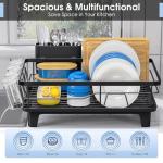 Large Capacity Rustproof Dish Drying Rack with Drainboard
