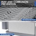 Stainless Steel Dish Drying Rack with Drain Board