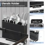 Large Capacity Rustproof Dish Drying Rack with Drainboard
