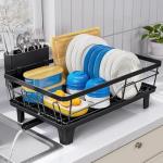 Large Capacity Rustproof Dish Drying Rack with Drainboard
