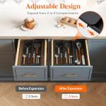 Expandable Utensil Drawer Organizer with 3 Compartments