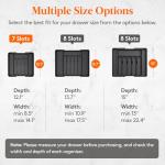 Expandable Kitchen Silverware Drawer Organizer, Black