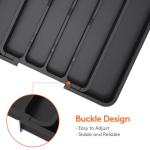 Expandable Kitchen Silverware Drawer Organizer, Black