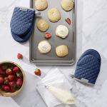 KitchenAid Mini Oven Mitt Set, Blue Willow