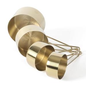 Martha Stewart Gold Stainless Steel Measuring Cups Set